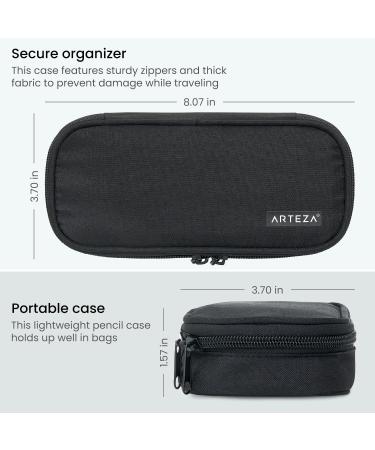 ARTEZA Pencil Case  Black Pencil Pouch with Zipper Closure  School Supplies for Students and Teachers - Buy Online on GoSupps.com