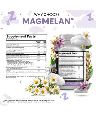 Clean Nutraceuticals Melatonin 10mg Valerian Root L Theanine 200mg Ashwagandha - Sleep Support for Women & Men with Magnesium Complex, Lemon Balm, Chamomile, & Passion Flower - 60 Caps 60 Count (Pack of 1) - Buy Online on GoSupps.com