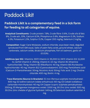 Likit Paddock 8kg | Horse Lick with Essential Vitamins & Minerals | Added Benefit of Garlic Yeast & Oils | 8kg - Buy Online on GoSupps.com