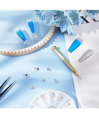 24pcs Dangle Nail Jewelry Rings + Piercing Tool & Manual Drill Set for Nail Art & Decorations | OLYCRAFT - Buy Online on GoSupps.com