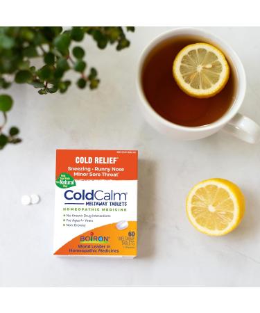 Boiron ColdCalm Tabs - 100 Count for Relief of Common Cold Symptoms Such as Sneezing Runny Nose Sore Throat and Nasal Congestion - Non-Drowsy Cold Calm Meltaway Tablets - Buy Online on GoSupps.com