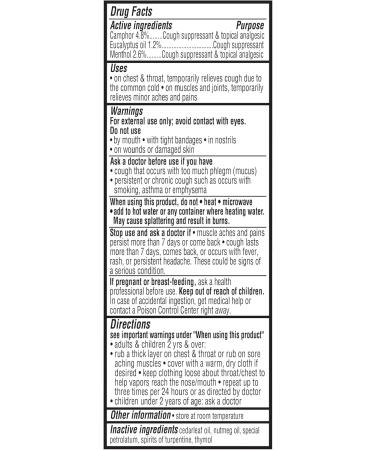 Amazon Basics Chest Rub Cough Suppressant and Topical Analgesic Ointment, 3.53 Ounce (Pack of 6) - Buy Online on GoSupps.com