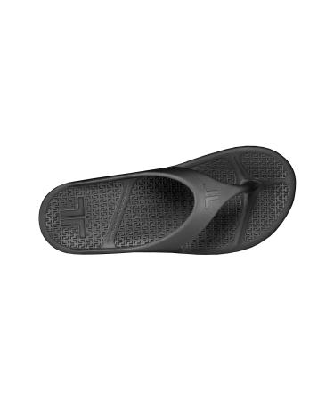 TELIC Energy Flip Flop - Comfort Sandals for Men and Women 10 Women/9 Men Mountain Black