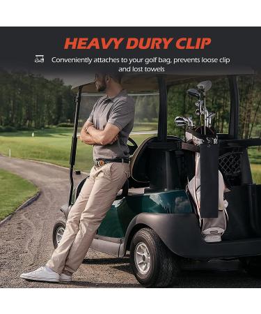 Mile High Life Tri-fold Microfiber Golf Towel - Dual Side Design, Lightweight, Highly Absorbent - Black with Red Edge - Buy Online on GoSupps.com