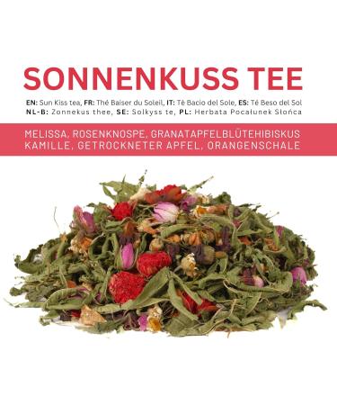  Biomatea Biomatea Sonnenkuss Tea | 100 g Fruity and Floral Herbal Tea Blend with Lemon Balm Pomegranate Flower and Rosebud | for 30 Cups | Wellness Flower Tea | Bottled in Germany - Buy Online on GoSupps.com