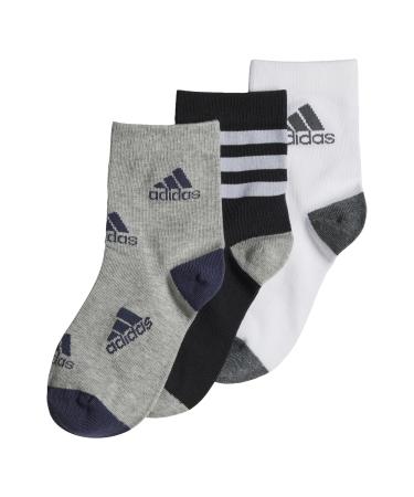 adidas Unisex Graphic Socks 3 Pairs Socks XXL Black/White/Medium Grey
