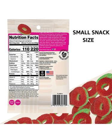 Snak Club Tajin Watermelon Rings 2.25oz (Pack of 12) - Chili & Lime Gummy Snacks | Gluten-Free, Mild Heat, Bold Flavor - Buy Online on GoSupps.com