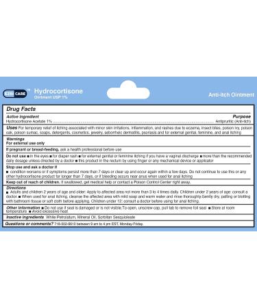 Hydrocortisone Ointment USP 1% 1.05oz - Maximum Strength Anti-Itch Relief for Rash, Allergy, Psoriasis, Eczema - Mosquito & Bug Bite Itch Relief - 4 Pack - Buy Online on GoSupps.com