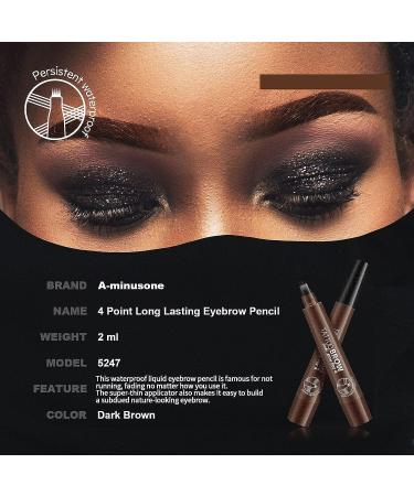 Dark Brown Waterproof Eyebrow Pencil - 24H Stay, Natural Look Makeup Pen - Buy Online on GoSupps.com