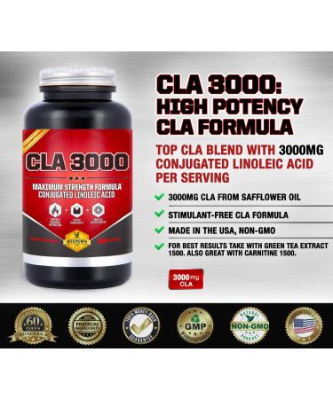 CLA 3000 Safflower Oil - Metabolism & Weight Loss Management - 180 Non-GMO Softgels - Buy Online on GoSupps.com