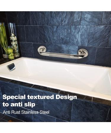 2 Pack 12 Inch Anti-Slip Bathroom Grab Bar  LONVICHTT Stainless Steel Shower Handle  Knurled Safety Hand Rail  Support Balance Armrest  Elderly  Pregnant  Children  Handicap Senior Assist Bath Handle 12 Inch Shower Grab Bars - Buy Online on GoSupps.com