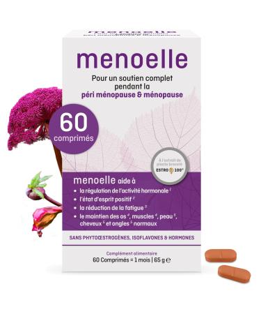 Menoelle - Menopause & Pre-Menopause Food Supplement - Heat Blushes Treatment - Natural EstroG-100 Extract Vitamins & Minerals - 60 Tablets - Women's Wellness without Hormones
