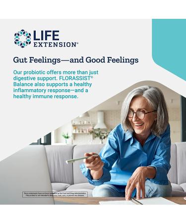 Life Extension FLORASSIST Balance - 30 Vegetarian Capsules for Digestive Health - Buy Online on GoSupps.com