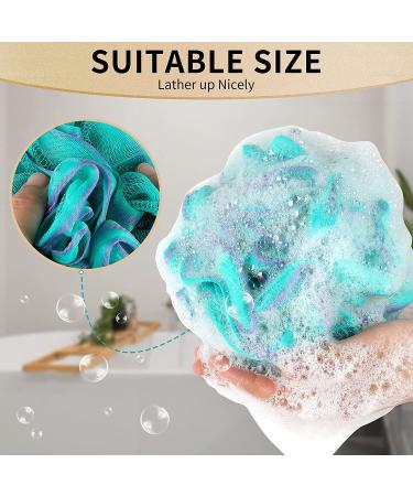 Liriaelf Bath Sponge Set - 4 Pack 75g Shower Loofah Balls for Women and Men - Essential Skin Care Shower Loofah Sponge in Flower Colors - Buy Online on GoSupps.com