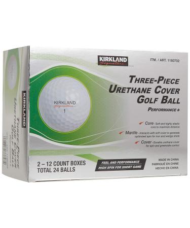 Kirkland Signature 3-Piece Urethane Cover Golf Ball, 2-Dozen