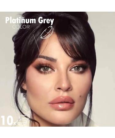 Bella 1-Day Colored Contact Lenses - Platinum Gray Daily Use Perfect for Dark Eyes - No Prescription Required - Buy Online on GoSupps.com