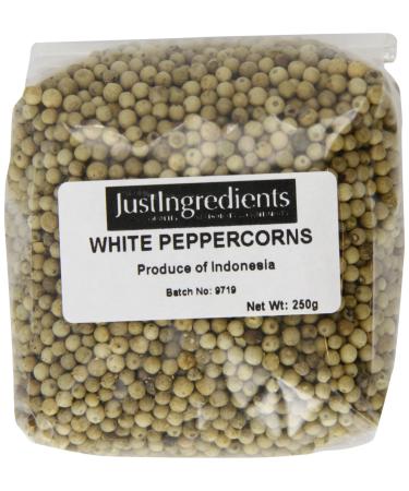 JustIngredients Essential White Pepper Grains 250 g - Pack of 2