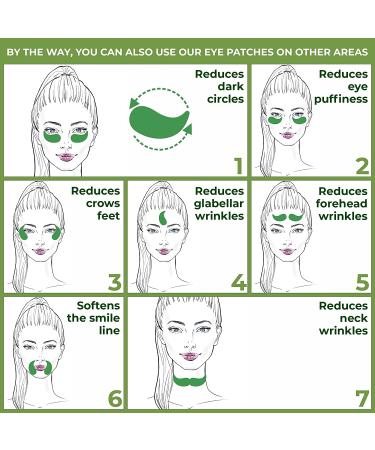 NBCT Collagen Eye Mask 60 pcs with Matcha Green Tea Extract - Under Eye Patches for Puffy Eyes, Dark Circles & Anti-Wrinkle Treatment - Buy Online on GoSupps.com