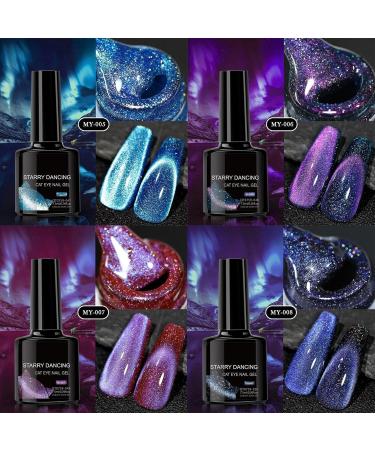 Magnetic - 8 Bottles of Magnetic Glitter Gel | Long-Lasting Manicure Accessories for Vacation Travel Home Use - Buy Online on GoSupps.com