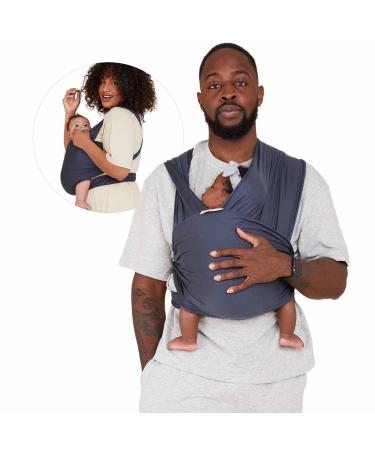Freerider Co. Baby Sling | Stretchy Baby Wrap Carrier | Newborn - 30lbs | Premium Supersoft Tencel Fabric | Certified Hip Healthy | Award Winning Ergonomic Carrier (Charcoal)