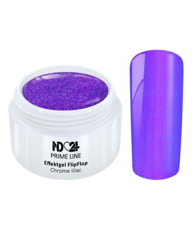 Prime Line - Uv Led Effect Gel Flipflop Chrome Lilac Purple - Made in Germany - 5ml
