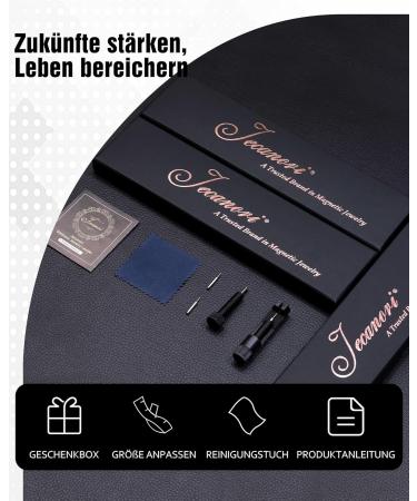 JECANORI Magnetarist Men's Titanstahl Magnetic Bracelet Health Benefits & Ultra Strong 3500 Gauss Magnets | Energetix Jewelry - Buy Online on GoSupps.com