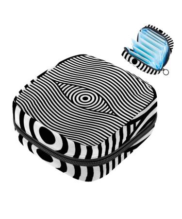 Women's napkin storage bag with a corrugated eye pattern portable period bag for women teenagers girls menstrual cup pocket breastfeeding pillow holder