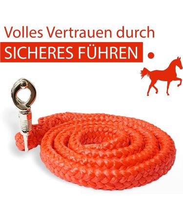 Lead Rope with Panic Hook for Horses Ponies & Donkeys - 1.60m Stylish Designs (Red) - International Shipping Available - Buy Online on GoSupps.com