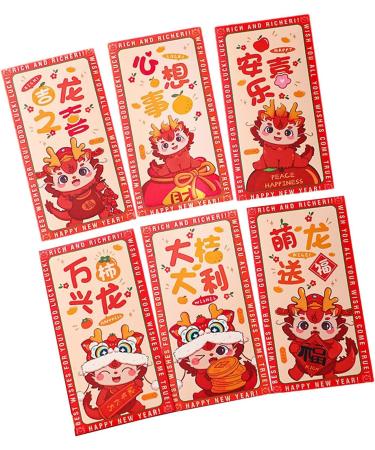 Generic 6X Red Envelopes for Chinese Lunar New Year Red Packets Best Wishes Gift from Hong Bao Lucky Money for Spring Festival Graduation Style C - Buy Online on GoSupps.com