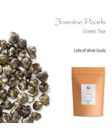 Buy Jasmine Dragon Pearl Green Tea - Organic Loose Leaf - 40g | Premium Chinese Jasmin Pearls for International Shipping - Buy Online on GoSupps.com