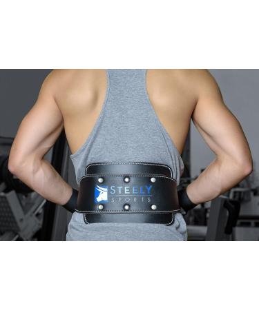Steely Sports Leather Dip Belt - Adjustable Training Belt with Chain for Pull-Ups & Dips - Ideal for Strength Training & Gym Use - Buy Online on GoSupps.com