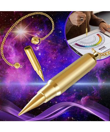 Radiesthesia pendulum with WITNESS - Esoteric/Oracle pendulum made of brass (19 g) - Gold