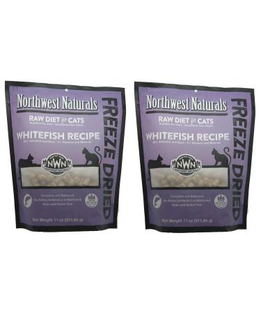 Northwest Naturals 2 Pack of Freeze-Dried Whitefish Raw Food for Cats, 11 Ounces Each