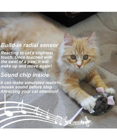 Vealind Automatic Movable Mouse Toy for Cats | Interactive Cat Toy with Lifelike Sound | Pink | Reduce Boredom & Engage Your Feline Friend - Buy Online on GoSupps.com