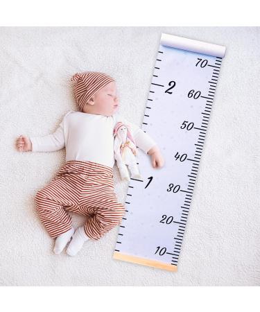 MHJY Kids Height Chart - Wooden Ruler Growth Chart for Boys and Girls - Canvas Height Measurement Wall Decor - Blue Nursery Decor - 7.9'' x 79 - Buy Online on GoSupps.com