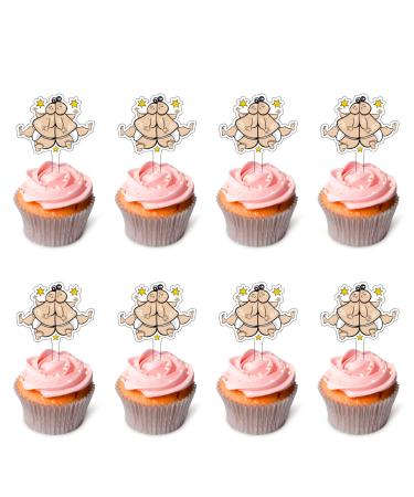 Funny Gemini Birthday Cupcake Toppers Set 8 Pcs Horoscope Themed of Gemini Cupcake Toppers Cute Gemini of 12th Zodiac Cupcake Toppers For Constellation Themed Birthday Party Decoration (khaki)
