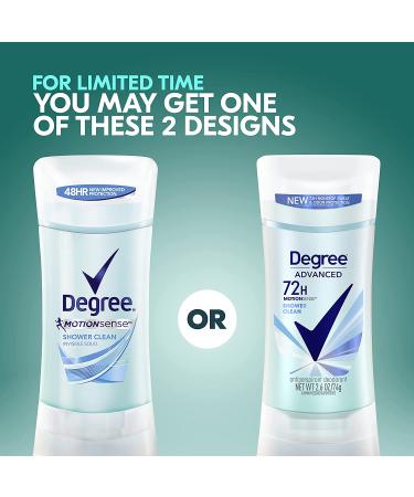 Degree Advanced Shower Clean Antiperspirant for Women 2.6 oz - Pack of 4 | 72-Hour Sweat & Odor Protection with MotionSense Technology - Buy Online on GoSupps.com