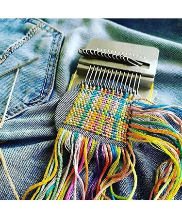 Rumexeng Small Weaving Loom - Wooden Speedweve Darning Loom for DIY Clothing Repair - 14 Hooks for Quick and Beautiful Stitching - Buy Online on GoSupps.com