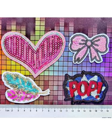 Qingxi Charm 32pcs Sequins Embroidered Patches - DIY Craft Embellishments for Clothes, Hats, Shoes - Assorted Styles - Buy Online on GoSupps.com