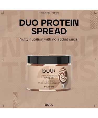 Duo Protein Spread Milk & White Chocolate Hazelnut 500g - Bulk Size | High Protein Snack Spread - Buy Online on GoSupps.com