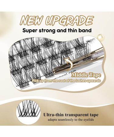 QueWel Individual Eyelash Clusters - D Curl Mix 8-16mm | 72pcs for DIY Extensions | Premium Quality Lashes - Buy Online on GoSupps.com