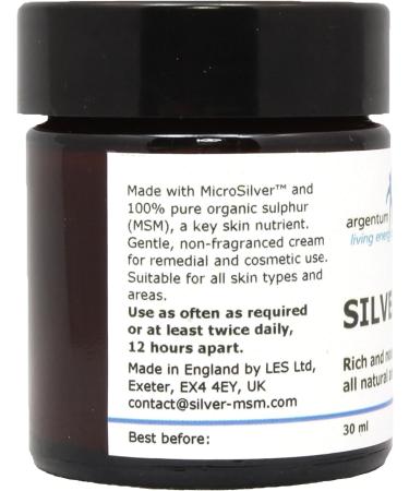Argentum Plus Silver-MSM Cream 30ml - Powerful Skin Soothing Formula (Pack of 1) - Buy Online on GoSupps.com