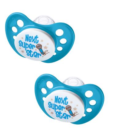 2 pcs NIP orthodontic pacifier NEXT SUPERSTAR size 1 silicone