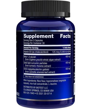 Biotest I-Well Immune Support Supplement - Beta Glucan, Turmeric, Vitamin D3 - 90 Capsules - Buy Online on GoSupps.com