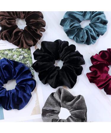 Buy Ilamourcar 6-Piece Velvet Scrunchies Set | Colorful Hair Ties & Rubber Bands for Girls & Women | International Shipping Available - Buy Online on GoSupps.com