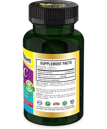 America Medic & Science NAC 600mg - Lung Health & Immune Support Supplement | N-Acetyl-Cysteine Antioxidant | 60 Capsules - Buy Online on GoSupps.com