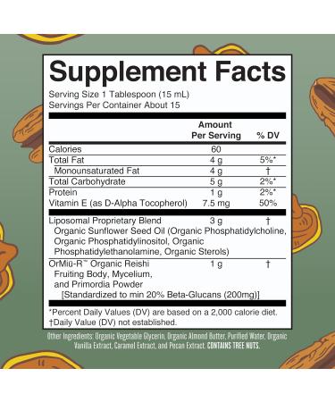 MaryRuth Organics Lion's Mane Liposomal (Coffee Cake) & Reishi Mushroom (Candied Pecan) | Clean Label Project Verified | Vitamins for Cognitive Support Immunity & Overall Health | Vegan Non-GMO - Buy Online on GoSupps.com