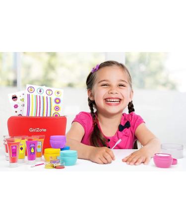 GirlZone Lip Balm Making Kit - 25-Piece Makeup and Lip Gloss Set with Glitters, Stickers & More - Fun Girls Toys Age 8 - Great Gift Idea - Buy Online on GoSupps.com