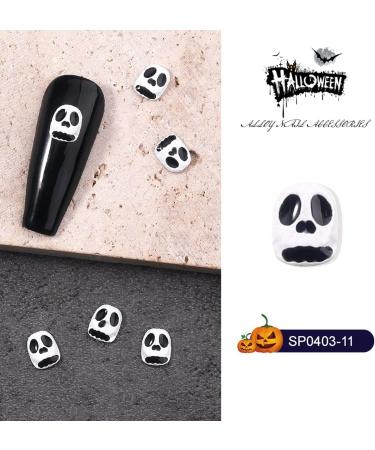 100pcs/set 3D Halloween Nail Art Skeleton Nail Alloy Nail Decoration Vintage Skeleton Nail Art Jewelry Halloween Nail Art Jewelry - Buy Online on GoSupps.com