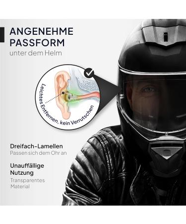 Senner Motopro Hearing Protection - Comfortable Earplugs for Motorcycle & Motorsport | Noise Reduction Wind Noise Blocking Reusable Design - Buy Online on GoSupps.com
